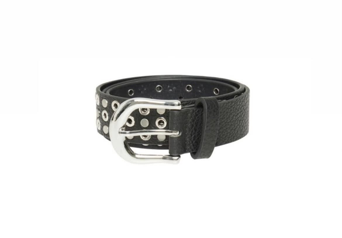 ICHI Accessories Black Studded Belt