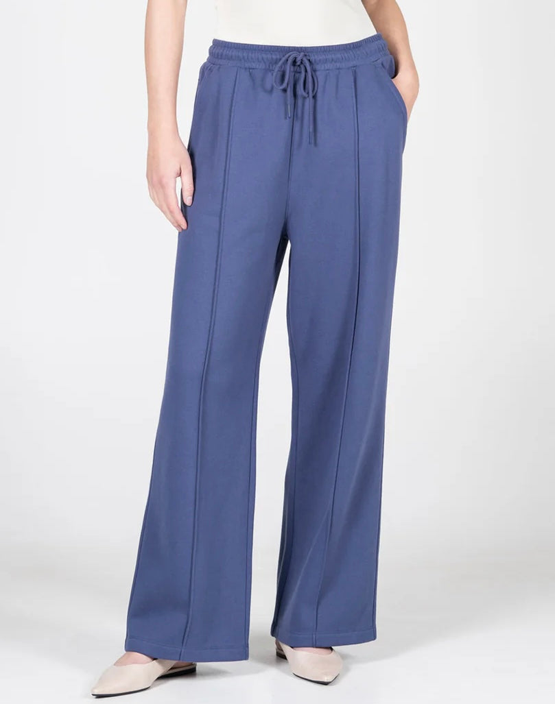C’est Moi Blue Casual Wide Leg Pant