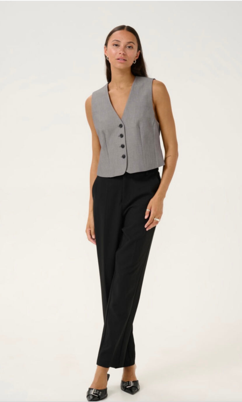 Kaffe Grey 4 Buttoned Vest