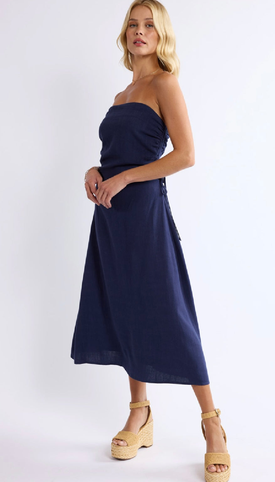 Sage the Label Navy Rouging Tube Dress