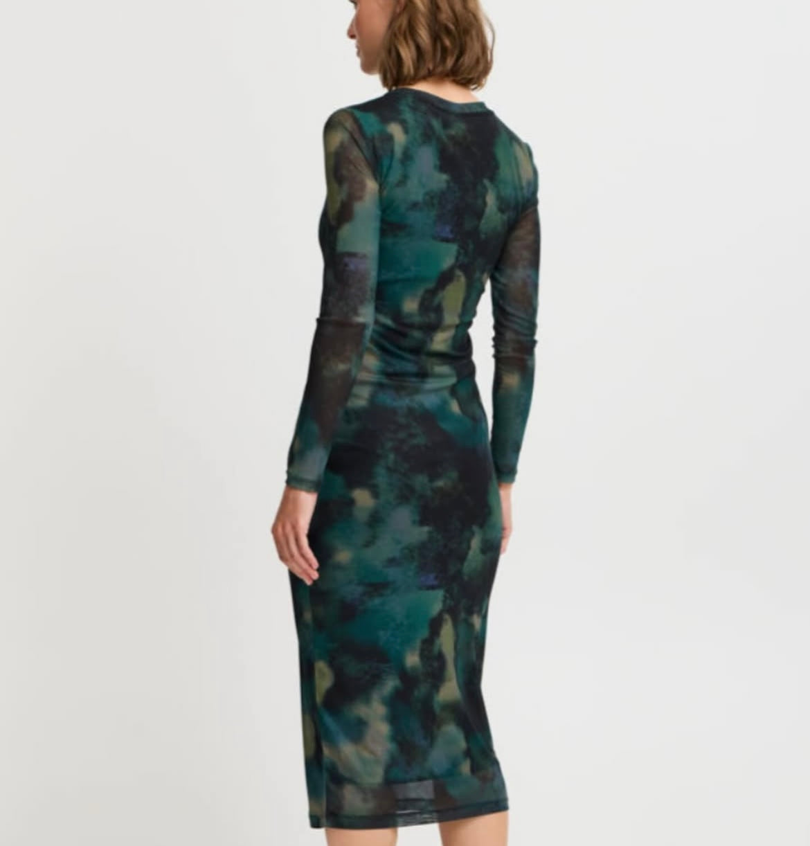 B young Green Mix Lined Dress