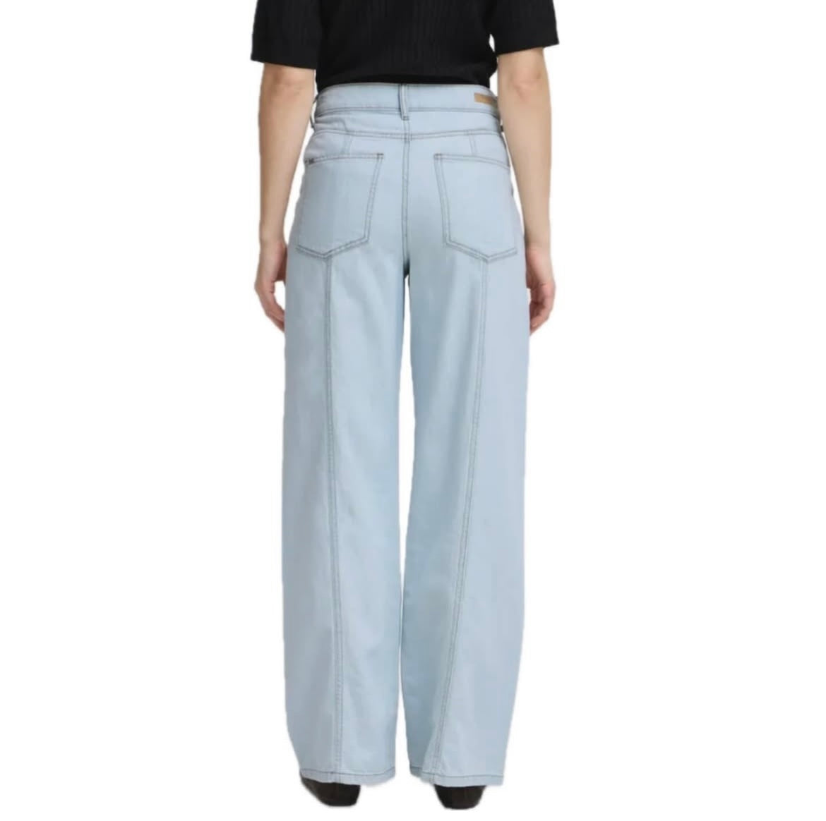 B young Light Wash Wide Leg Denim
