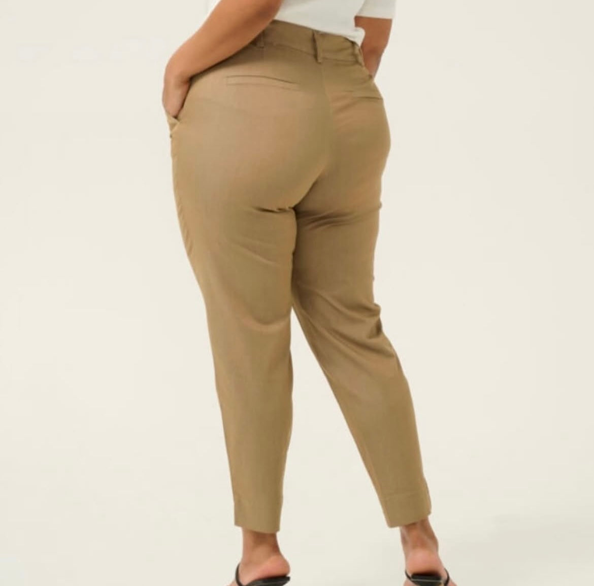 Kaffe Curve Tan Ankle Pant
