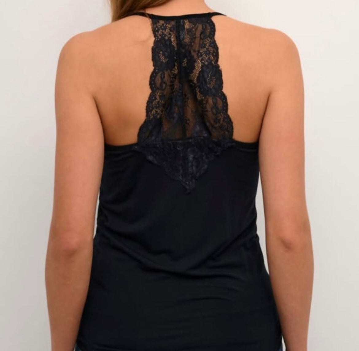 Culture Black Lace Back Tank