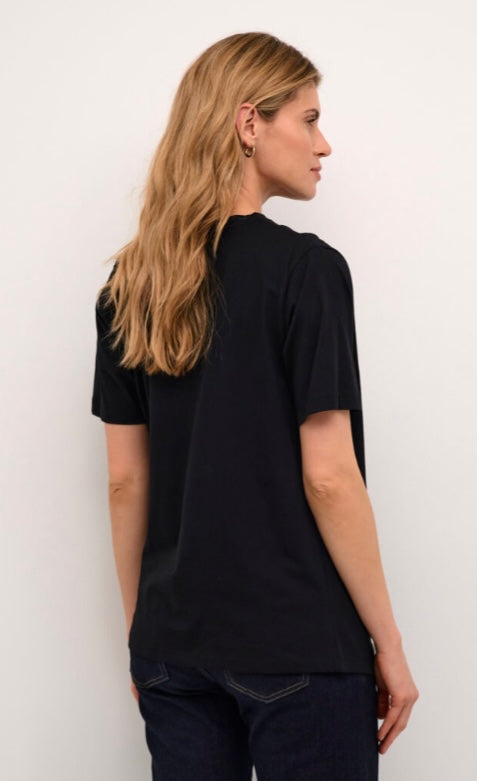 Culture Black SS Side Rouging T shirt