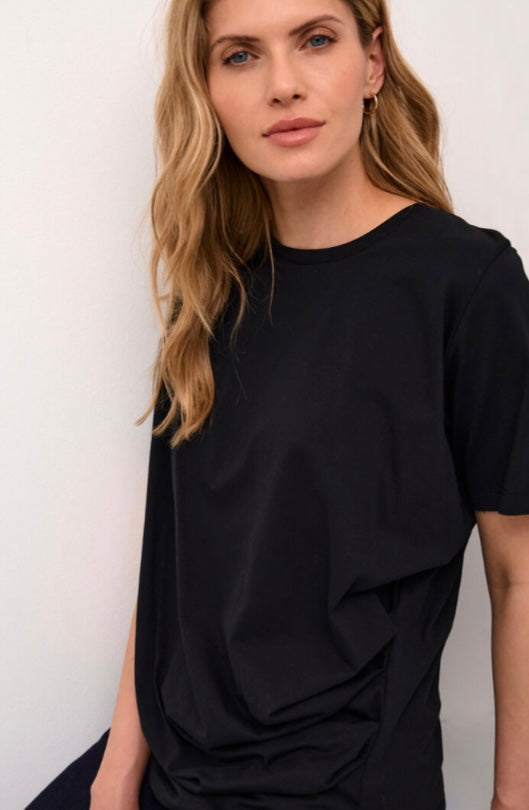 Culture Black SS Side Rouging T shirt
