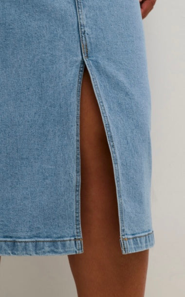 Kaffe Curve Medium Wash Denim Skirt