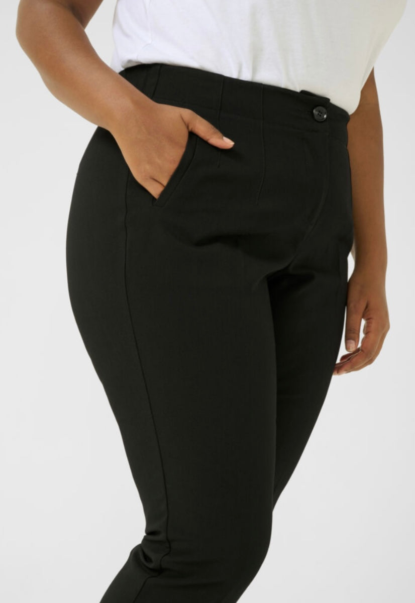 Kaffe Curve Black Ankle Pant