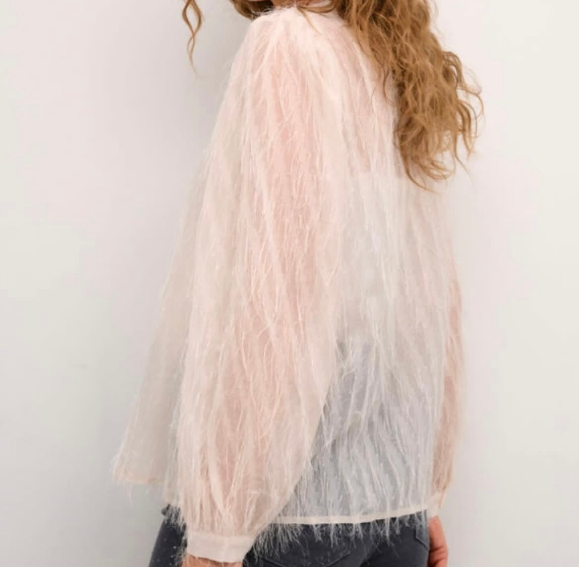 CREAM Ivory Sheer Blouse