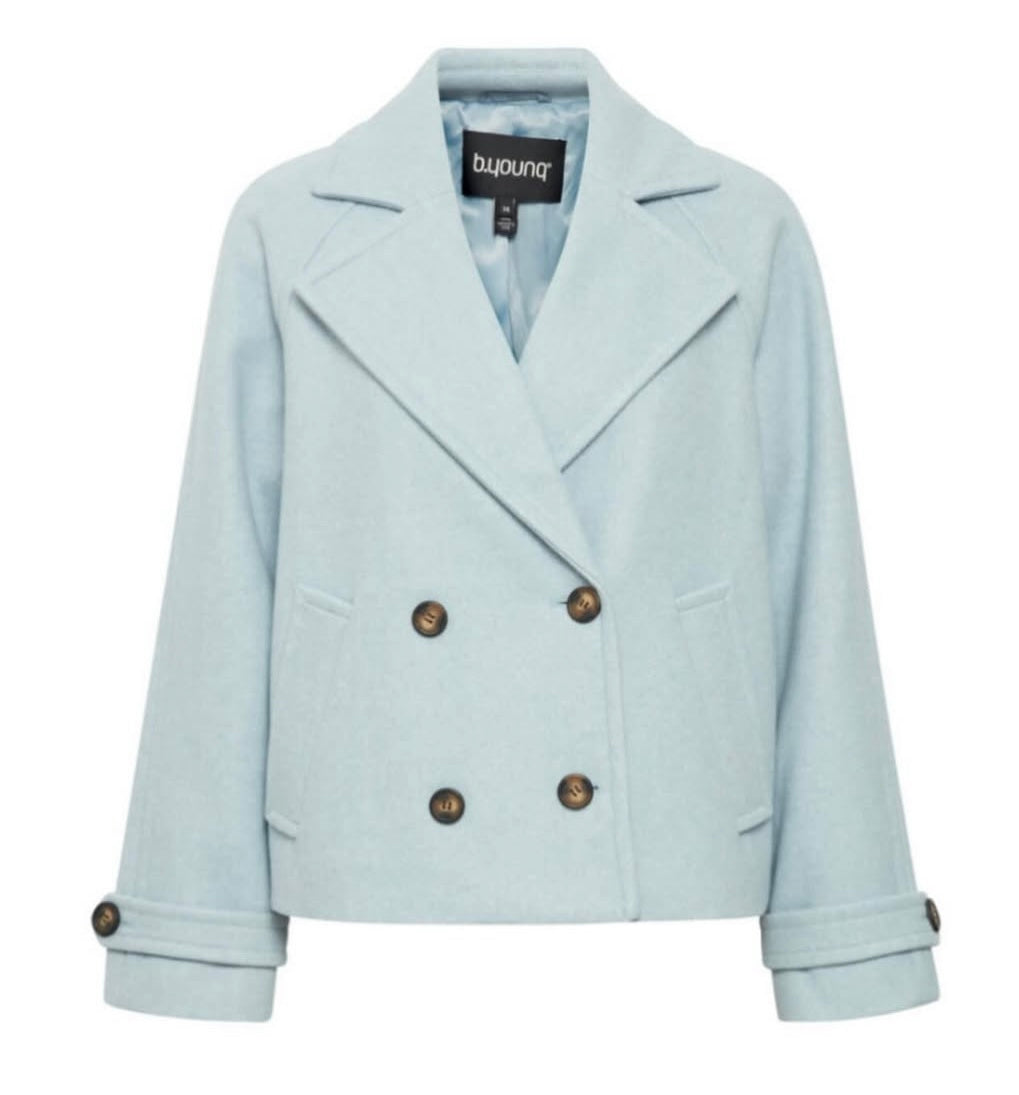 B young Light Blue Mid length Jacket