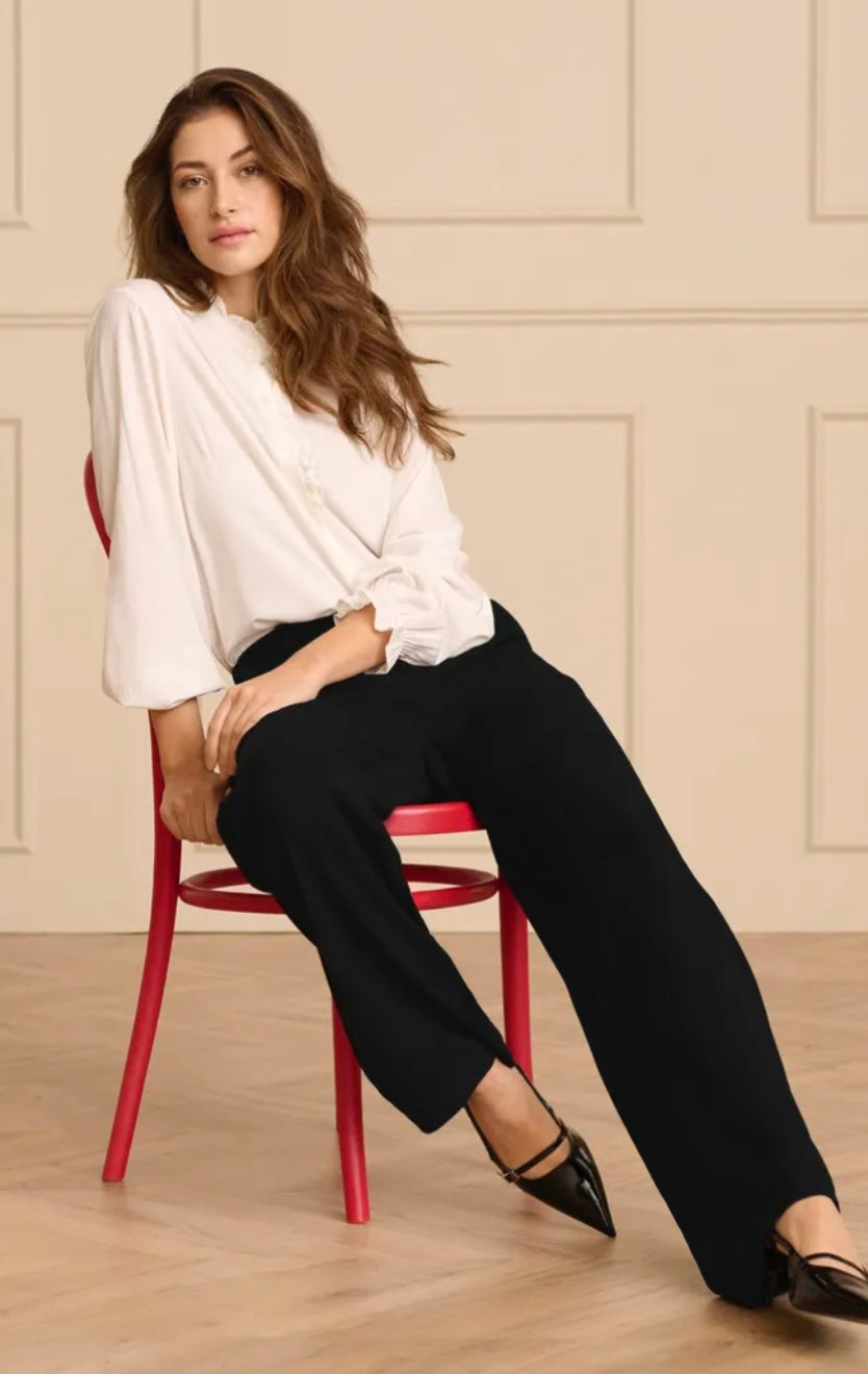 CREAM Black Wide Leg Pant