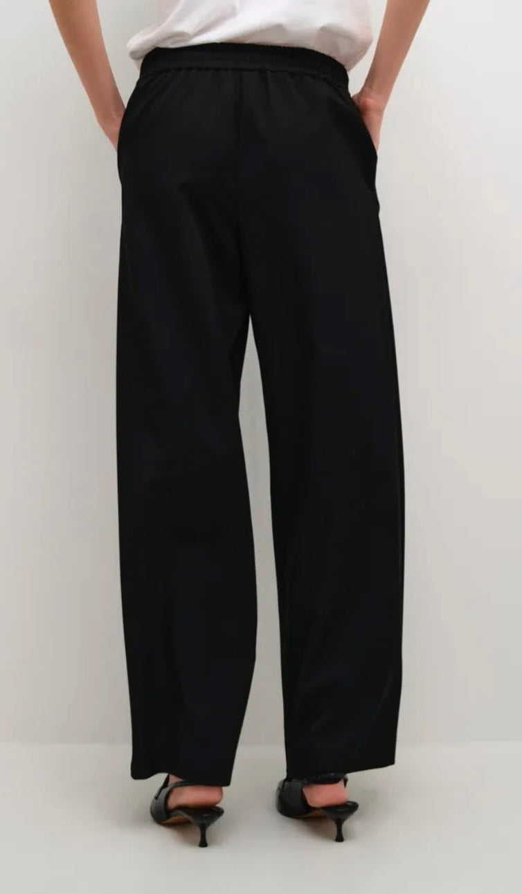 Culture Black Drawstring Wide Leg Pant