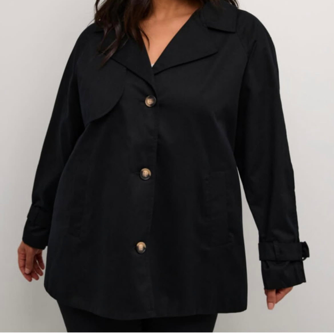 Kaffe Curve Black Light Weight Jacket