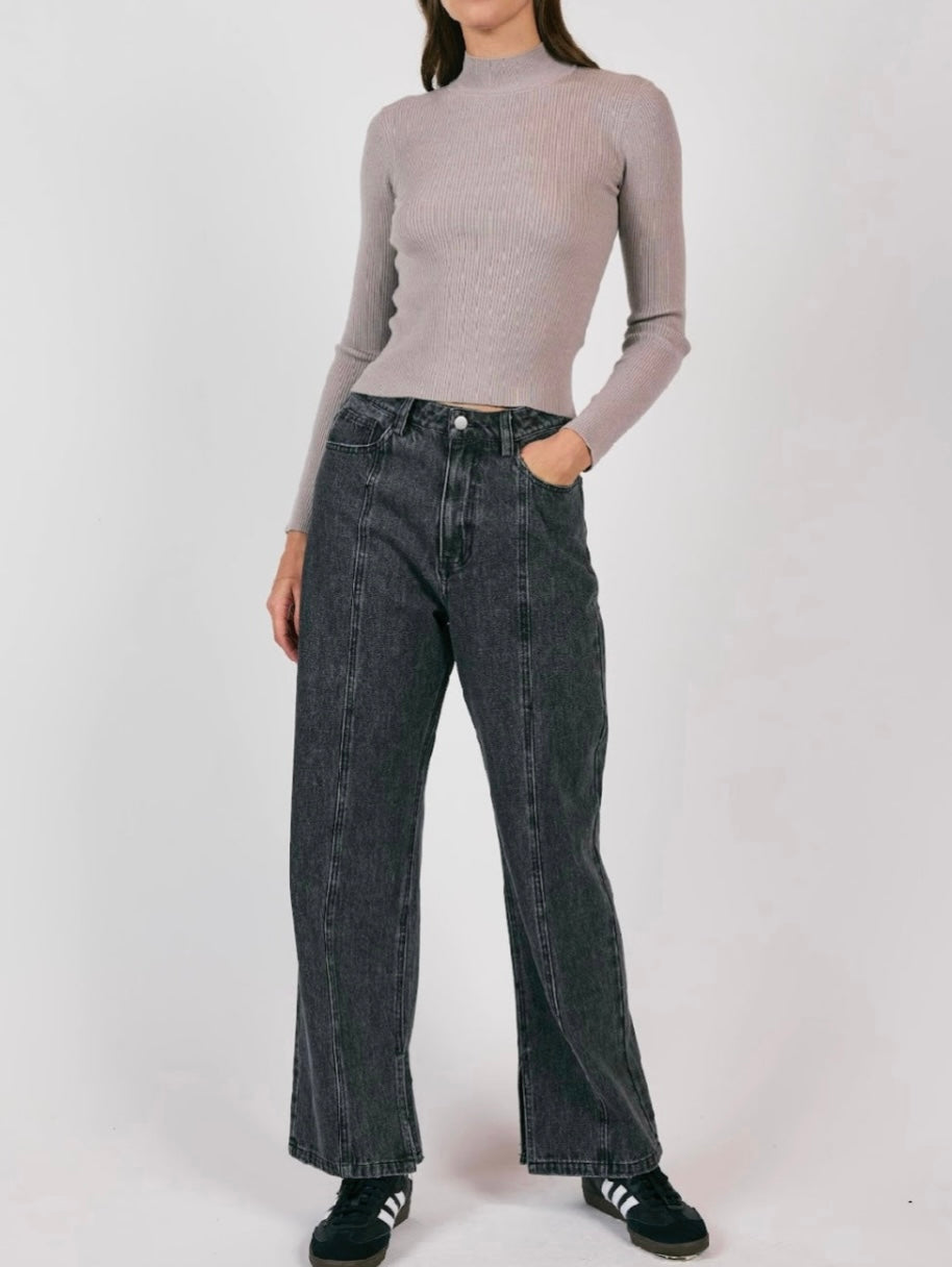 Sage the Label Ribbed Slim Fit Sweater