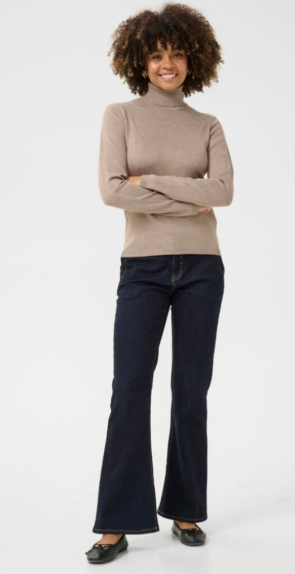 Culture Brown Slim Fit Turtleneck