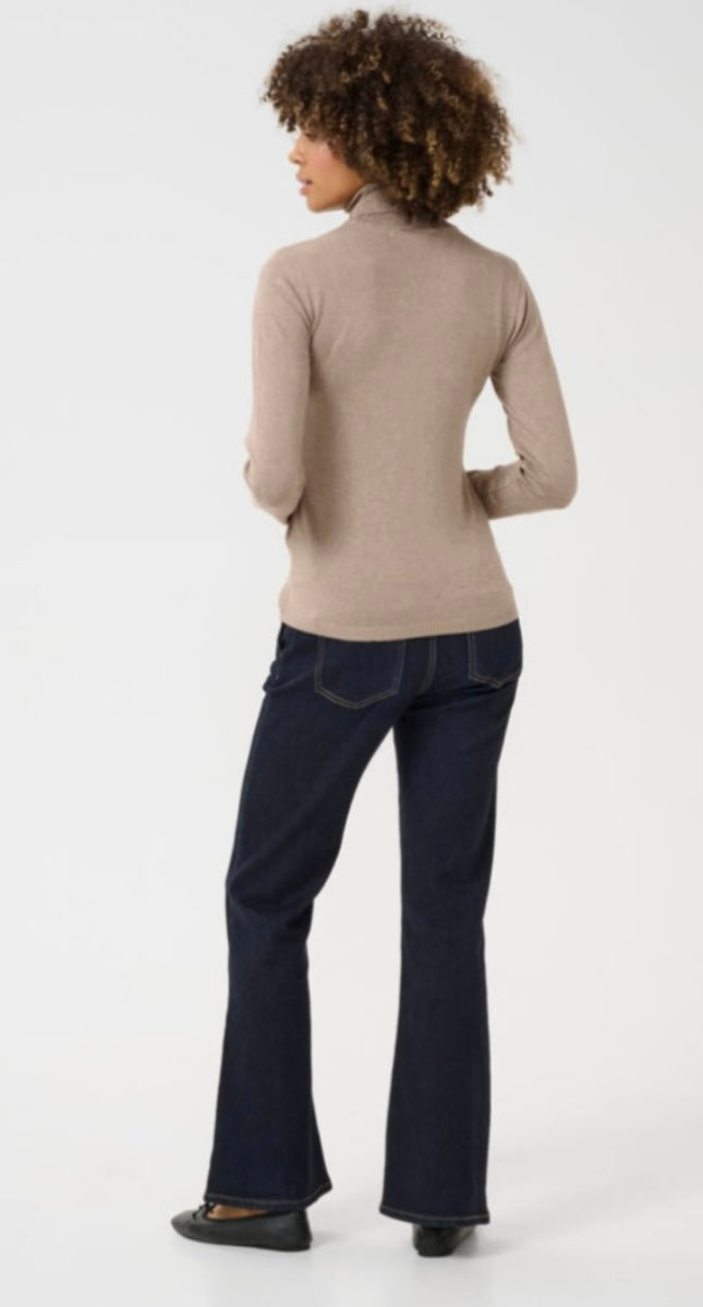 Culture Brown Slim Fit Turtleneck
