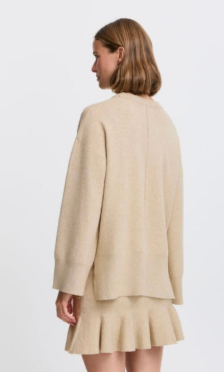 B young Melange Long Sweater Bell Sleeves