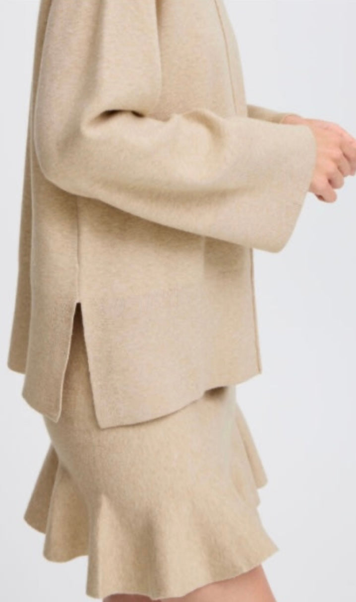 B young Melange Long Sweater Bell Sleeves