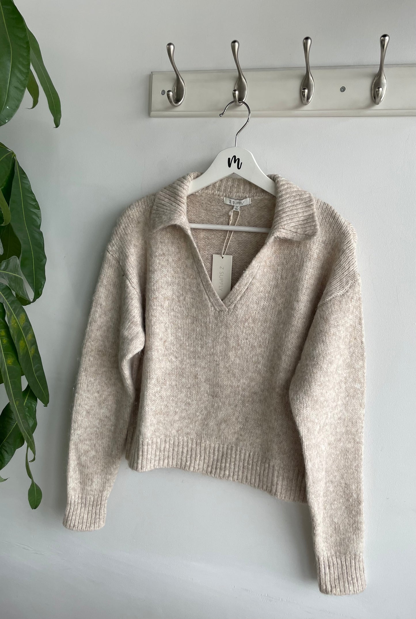 Z Supply Oatmeal V neck Sweater