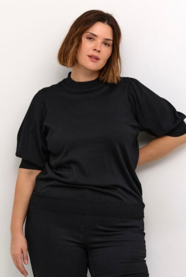 Kaffe Curve Black Lurex 3/4 Top
