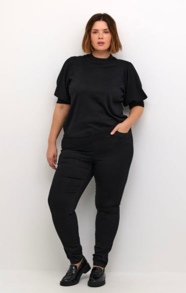 Kaffe Curve Black Lurex 3/4 Top