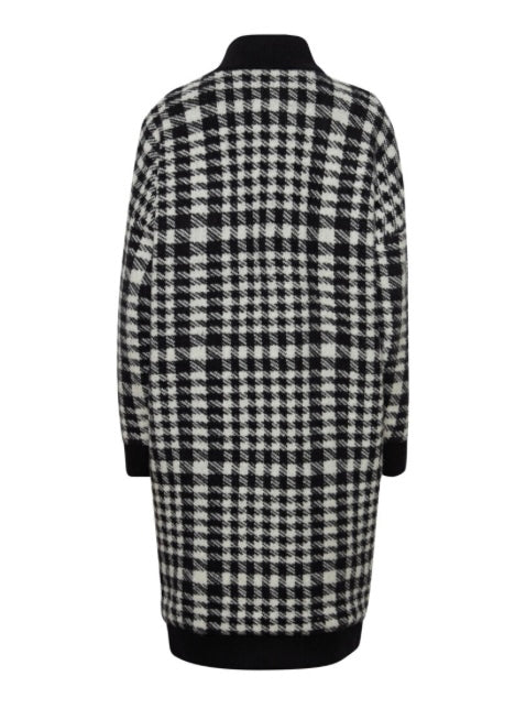 ICHI Black White Printed Outerwear