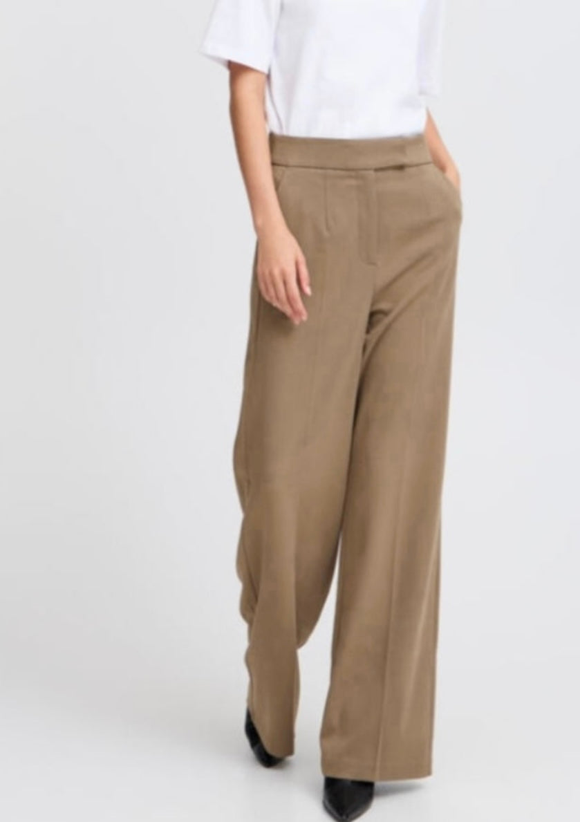 B young Brown Straight Leg Pant