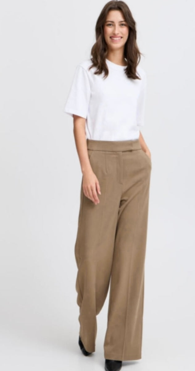B young Brown Straight Leg Pant