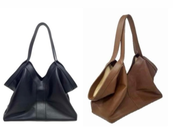 Black Vegan Leather Large Tote
