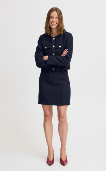 B young Navy Short Skirt