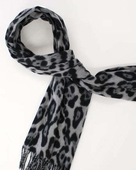 Printed Black Scarf