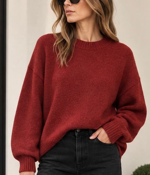 Double Zero Knit Burgandy Sweater