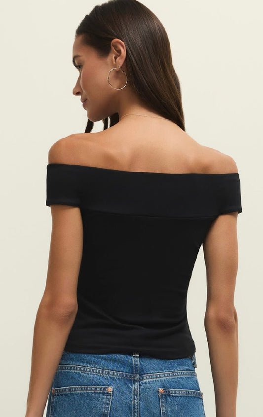 Z Supply Black off-the-shoulder black Top