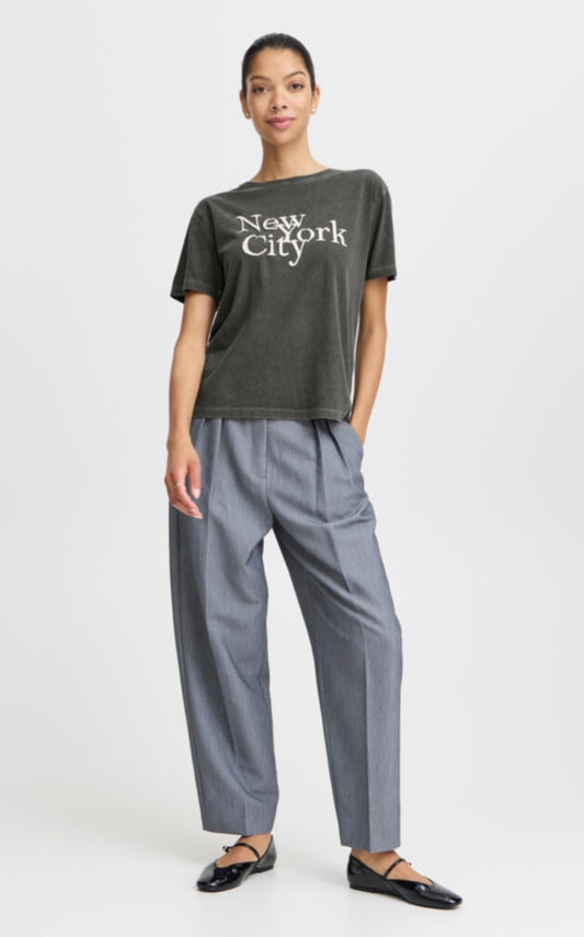 B young Greyish New York T Shirt