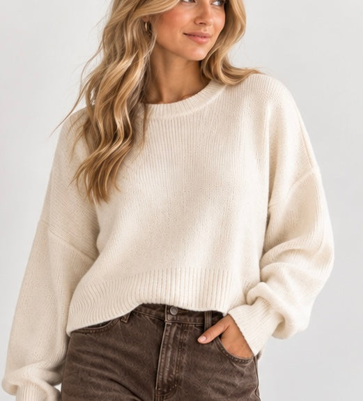 Double Zero Cream Knit Sweater