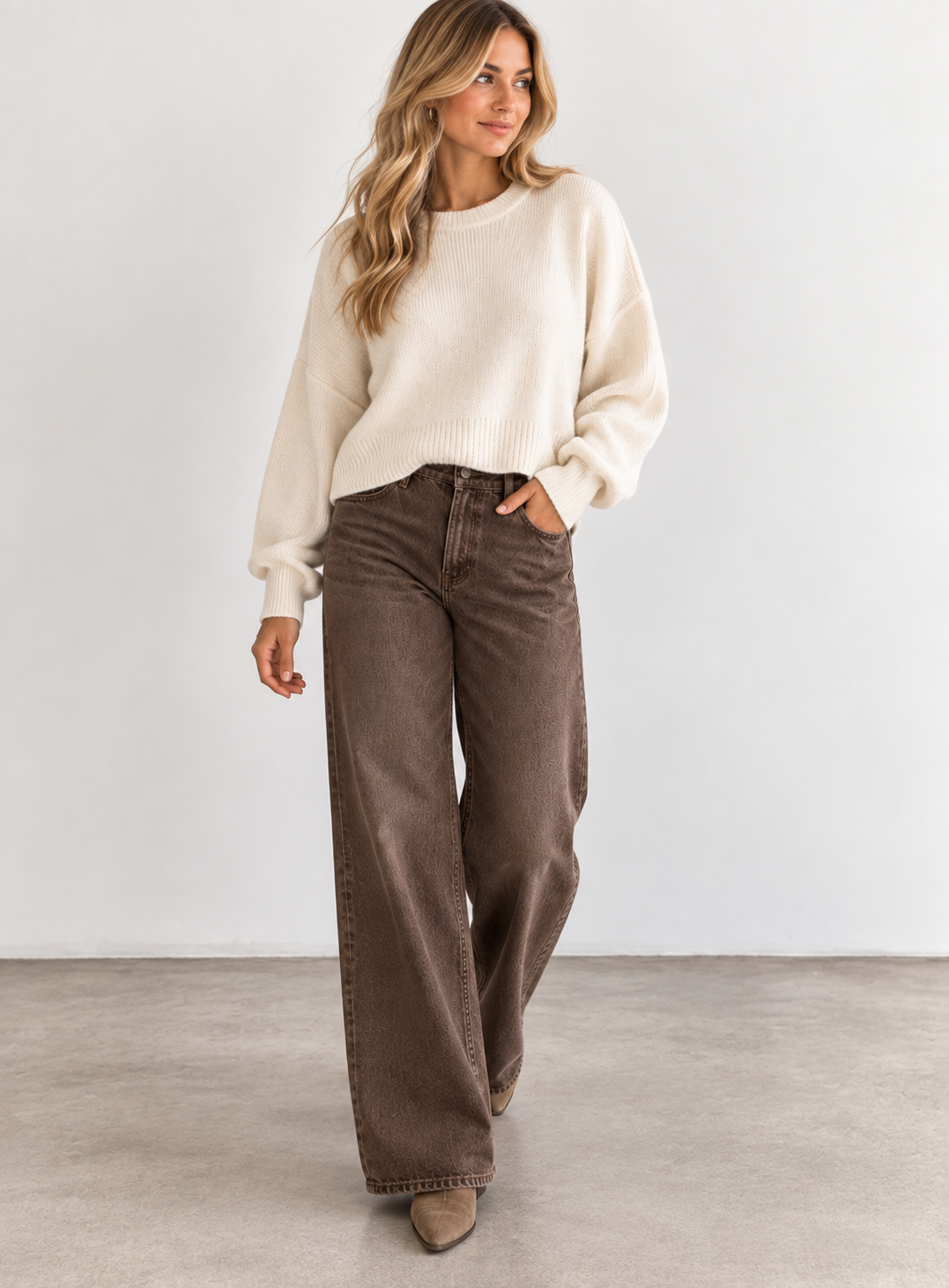Double Zero Cream Knit Sweater