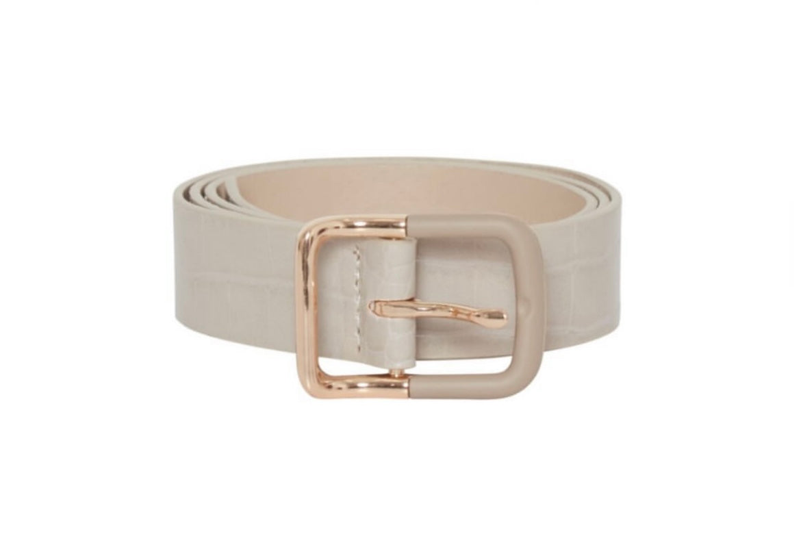 ICHI Cream Gold Buckle Belt