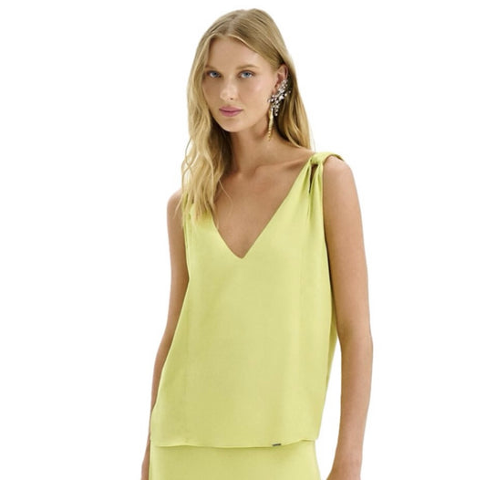 Lez a Lez Yellow Knotted Tank