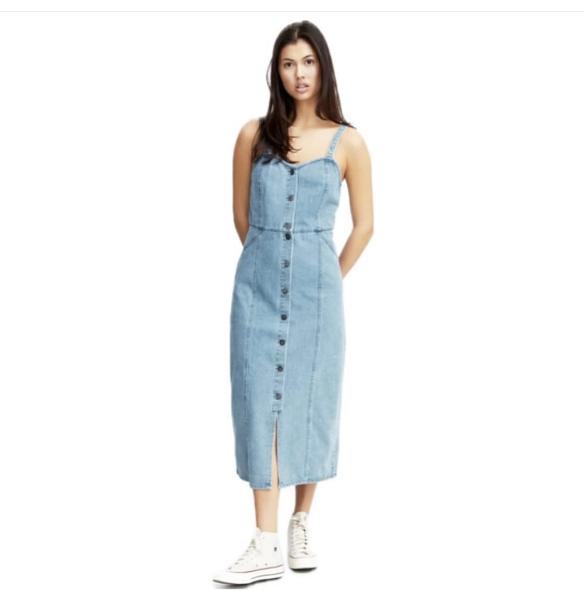 ICHI Long Denim Dress