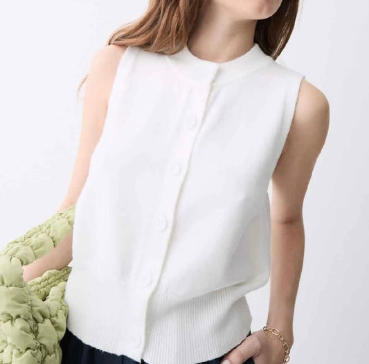 Deluc Off White SL Top