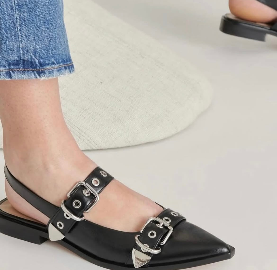 Dolce Vita Midnight Crinkle Buckle Sandal