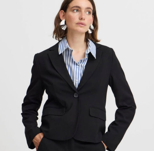 B young Black Cropped Blazer