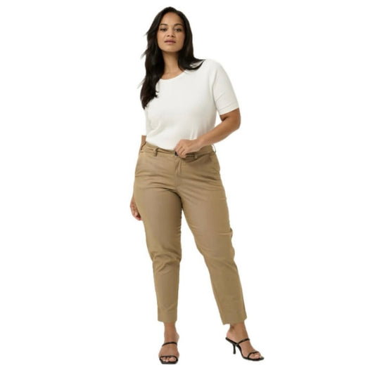 Kaffe Curve Tan Ankle Pant