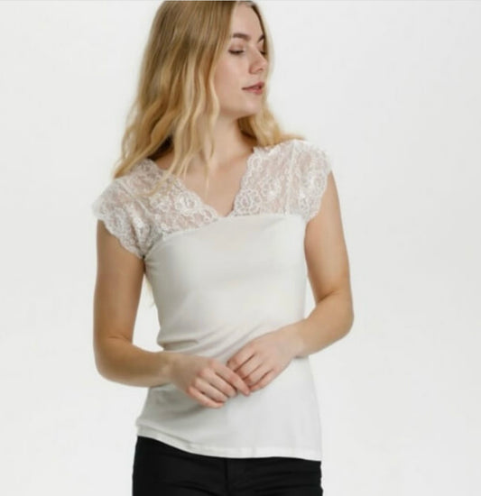 Culture Off White Lace Top
