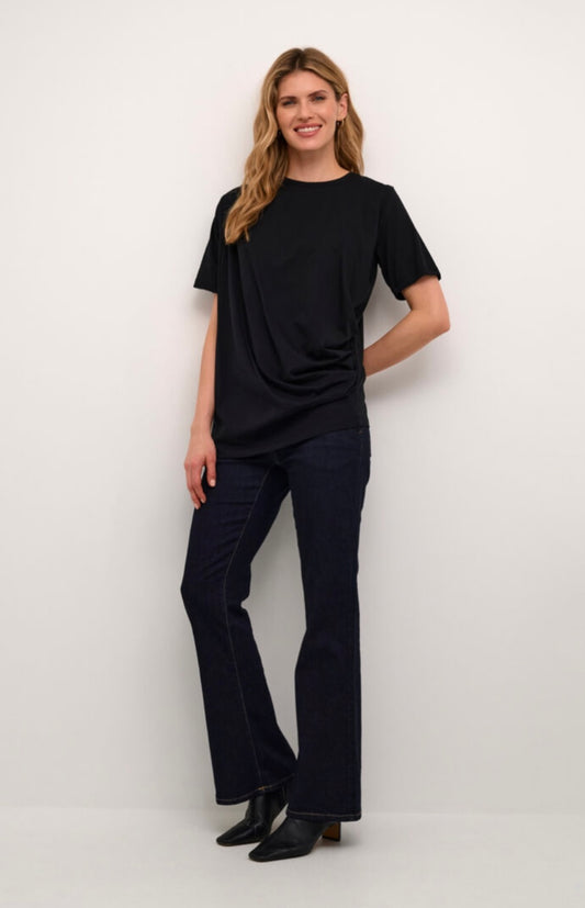 Culture Black SS Side Rouging T shirt
