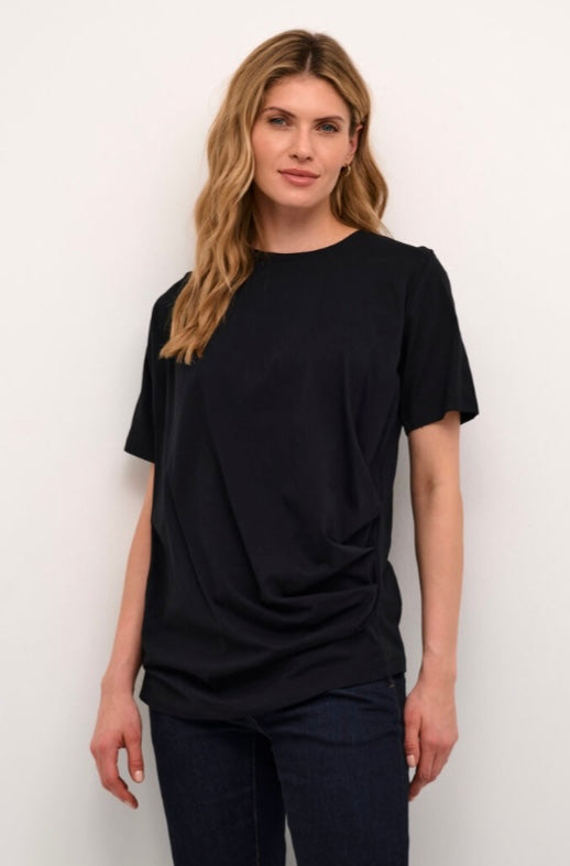Culture Black SS Side Rouging T shirt