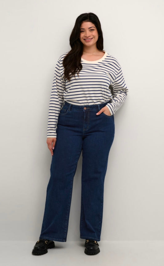 Kaffe Curve Dark Wash Boot Cut Denim