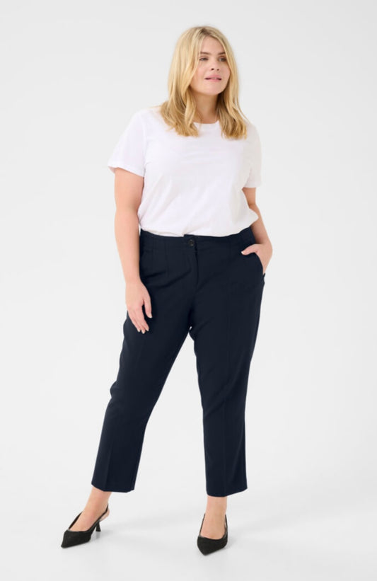 Kaffe Curve Black Ankle Pant