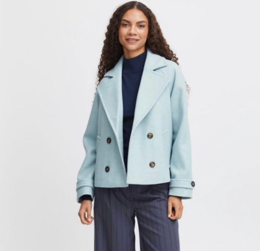 B young Light Blue Mid length Jacket