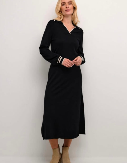 CREAM Black Long Knit Dress